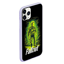 Чехол iPhone 11 Pro матовый Fallout game poster style, цвет: 3D-светло-сиреневый — фото 2
