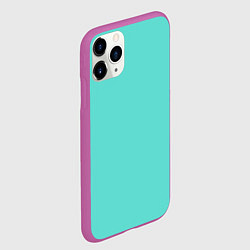 Чехол iPhone 11 Pro матовый Цвет Тиффани, цвет: 3D-фиолетовый — фото 2