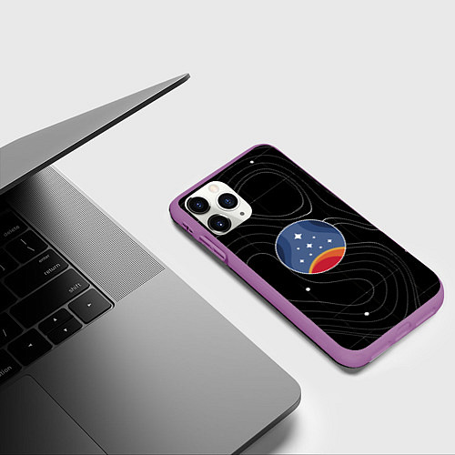 Чехол iPhone 11 Pro матовый The Constellation / 3D-Фиолетовый – фото 3