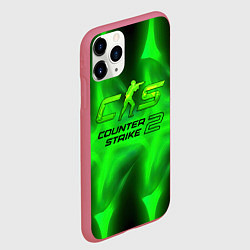 Чехол iPhone 11 Pro матовый Counter strike 2 green logo, цвет: 3D-малиновый — фото 2