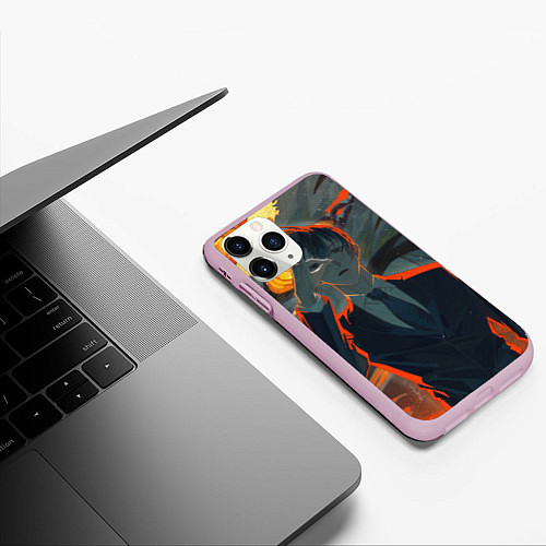 Чехол iPhone 11 Pro матовый Aki Hayakawa / 3D-Розовый – фото 3