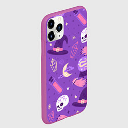 Чехол iPhone 11 Pro матовый Ведьмин узор, цвет: 3D-фиолетовый — фото 2