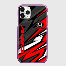 Чехол iPhone 11 Pro матовый Honda - CR-V - геометрия, цвет: 3D-фиолетовый