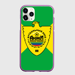 Чехол iPhone 11 Pro матовый ФК Анжи, цвет: 3D-фиолетовый