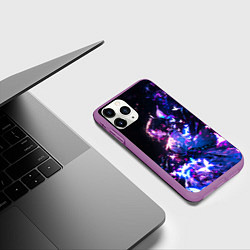 Чехол iPhone 11 Pro матовый Прекрасная Шинобу - Клинок демонов, цвет: 3D-фиолетовый — фото 2