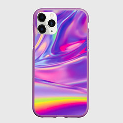 Чехол iPhone 11 Pro матовый Радужное северное сияние, цвет: 3D-фиолетовый