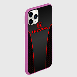 Чехол iPhone 11 Pro матовый Honda - униформа красная, цвет: 3D-фиолетовый — фото 2
