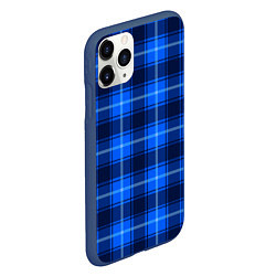 Чехол iPhone 11 Pro матовый Шотландка синий, цвет: 3D-тёмно-синий — фото 2