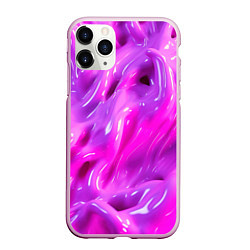 Чехол iPhone 11 Pro матовый Розовая слизь, цвет: 3D-розовый