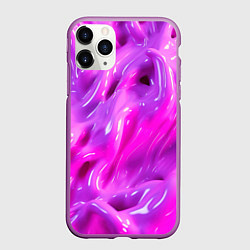Чехол iPhone 11 Pro матовый Розовая слизь, цвет: 3D-фиолетовый