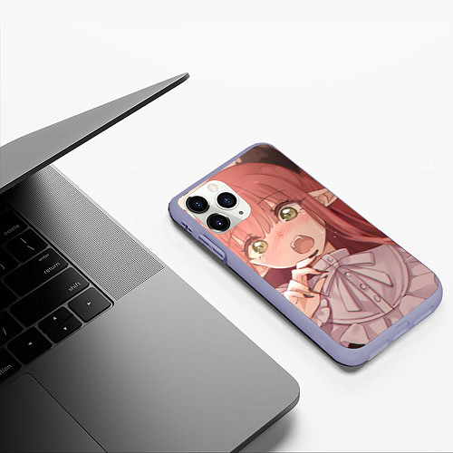 Чехол iPhone 11 Pro матовый Эта фарфоровая кукла влюбилась Марин Китагава / 3D-Светло-сиреневый – фото 3