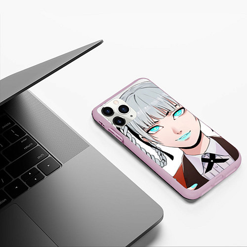 Чехол iPhone 11 Pro матовый Безумный азарт Кирари Момобами / 3D-Розовый – фото 3