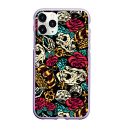 Чехол iPhone 11 Pro матовый A pattern for a hipster, цвет: 3D-светло-сиреневый
