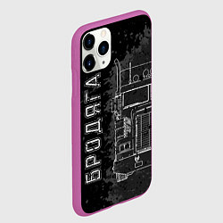 Чехол iPhone 11 Pro матовый Бродяга дальнобойщик, цвет: 3D-фиолетовый — фото 2