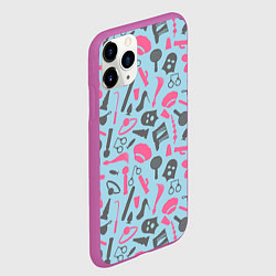 Чехол iPhone 11 Pro матовый БДСМ - игрушки, цвет: 3D-фиолетовый — фото 2