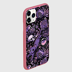 Чехол iPhone 11 Pro матовый Ведьминский паттерн, цвет: 3D-малиновый — фото 2
