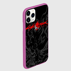 Чехол iPhone 11 Pro матовый Киберпанк - 2077, цвет: 3D-фиолетовый — фото 2
