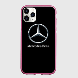 Чехол iPhone 11 Pro матовый Mercedes-benz sport auto, цвет: 3D-малиновый
