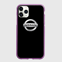 Чехол iPhone 11 Pro матовый Nissan sport auto, цвет: 3D-фиолетовый
