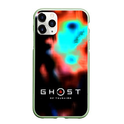 Чехол iPhone 11 Pro матовый Ghost of Tsushima ninja, цвет: 3D-салатовый
