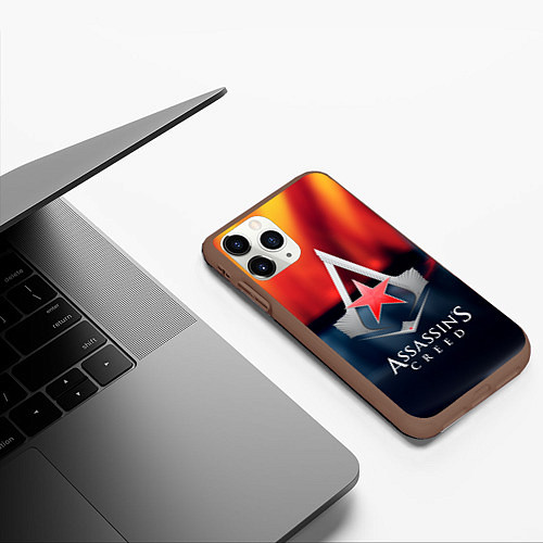 Чехол iPhone 11 Pro матовый Assassins Creed ussr / 3D-Коричневый – фото 3