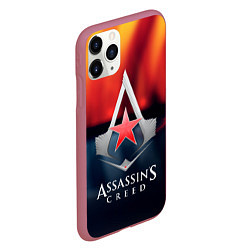 Чехол iPhone 11 Pro матовый Assassins Creed ussr, цвет: 3D-малиновый — фото 2