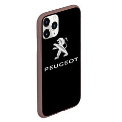 Чехол iPhone 11 Pro матовый Peugeot sport car, цвет: 3D-коричневый — фото 2