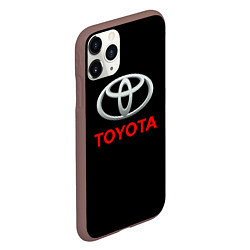Чехол iPhone 11 Pro матовый Toyota sport car, цвет: 3D-коричневый — фото 2