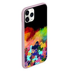 Чехол iPhone 11 Pro матовый Приведения из дыма, цвет: 3D-розовый — фото 2