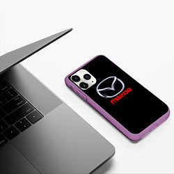 Чехол iPhone 11 Pro матовый Mazda japan motor, цвет: 3D-фиолетовый — фото 2