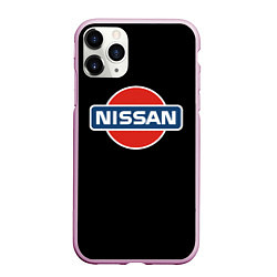Чехол iPhone 11 Pro матовый Nissan auto, цвет: 3D-розовый