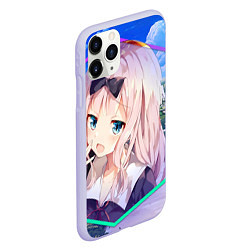 Чехол iPhone 11 Pro матовый Kaguya-sama wa Kokurasetai Чика Фудживара, цвет: 3D-светло-сиреневый — фото 2