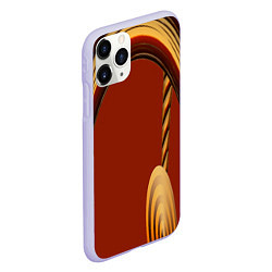 Чехол iPhone 11 Pro матовый Древесные изгибы, цвет: 3D-светло-сиреневый — фото 2