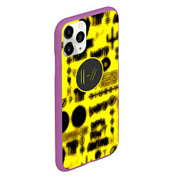 Чехол iPhone 11 Pro матовый Twenty one pilots logobombing, цвет: 3D-фиолетовый — фото 2