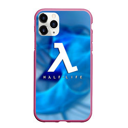 Чехол iPhone 11 Pro матовый Half life blue storm, цвет: 3D-малиновый