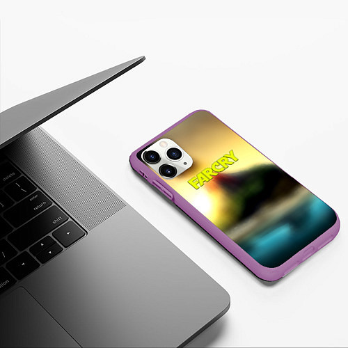 Чехол iPhone 11 Pro матовый Farcry tropicano / 3D-Фиолетовый – фото 3