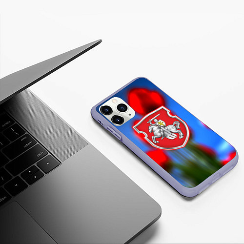 Чехол iPhone 11 Pro матовый Belarus summer / 3D-Светло-сиреневый – фото 3