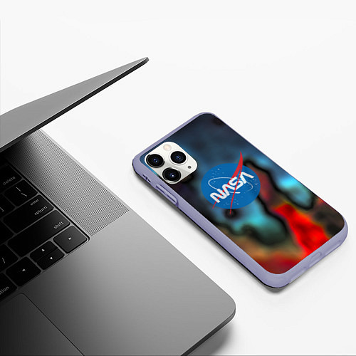 Чехол iPhone 11 Pro матовый Nasa space star collection / 3D-Светло-сиреневый – фото 3