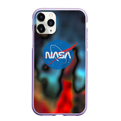 Чехол iPhone 11 Pro матовый Nasa space star collection, цвет: 3D-светло-сиреневый