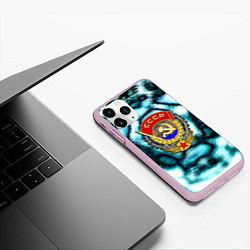 Чехол iPhone 11 Pro матовый Назад в ссср негатив, цвет: 3D-розовый — фото 2