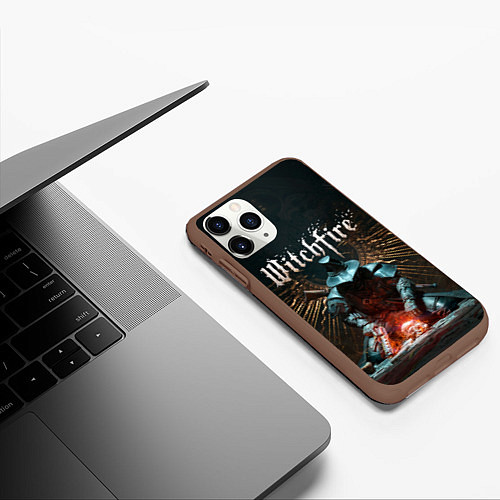 Чехол iPhone 11 Pro матовый Охотник witchfire / 3D-Коричневый – фото 3