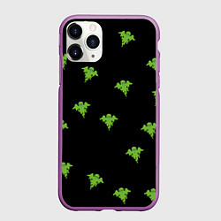 Чехол iPhone 11 Pro матовый Кислотные призраки, цвет: 3D-фиолетовый