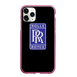 Чехол iPhone 11 Pro матовый Rolls Royce, цвет: 3D-малиновый