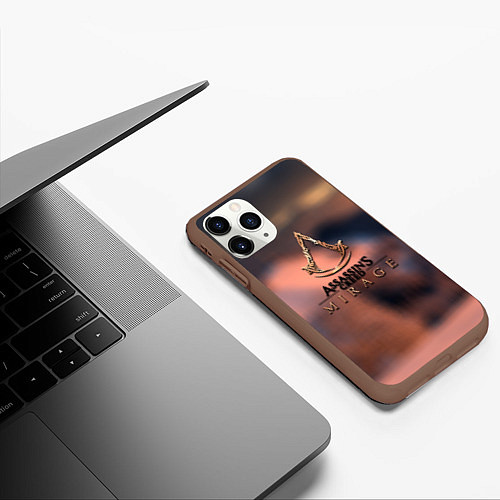 Чехол iPhone 11 Pro матовый Ассасин мираж / 3D-Коричневый – фото 3