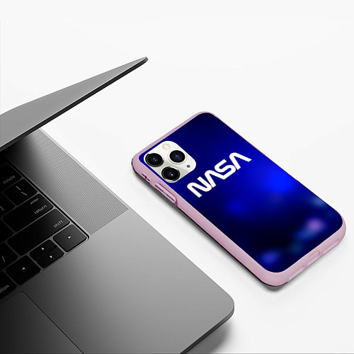 Чехол iPhone 11 Pro матовый Nasa звёздное небо / 3D-Розовый – фото 3