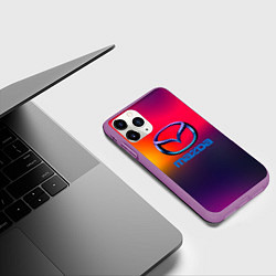 Чехол iPhone 11 Pro матовый Mazda gradient, цвет: 3D-фиолетовый — фото 2