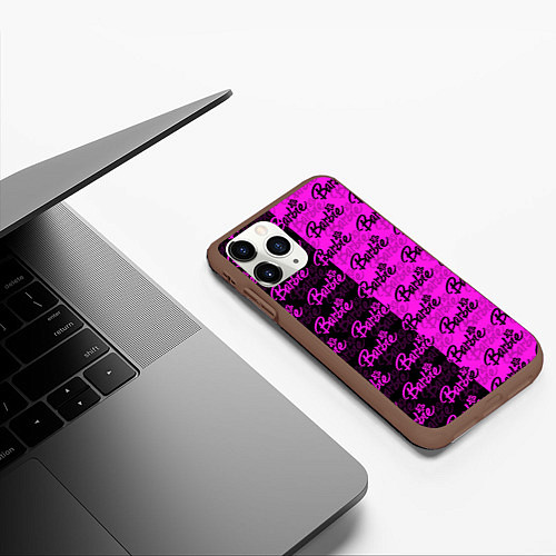 Чехол iPhone 11 Pro матовый Bardie - pattern - black / 3D-Коричневый – фото 3