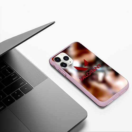 Чехол iPhone 11 Pro матовый Valorant riot games / 3D-Розовый – фото 3