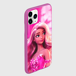 Чехол iPhone 11 Pro матовый Барби кукла в вечернем платье от нейросети, цвет: 3D-фиолетовый — фото 2
