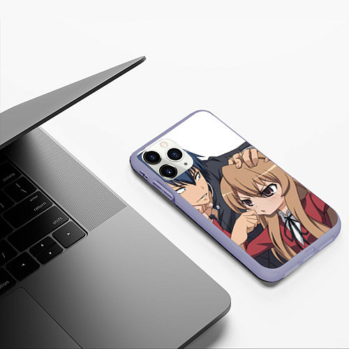 Чехол iPhone 11 Pro матовый Toradora Тайга Рюдзи / 3D-Светло-сиреневый – фото 3